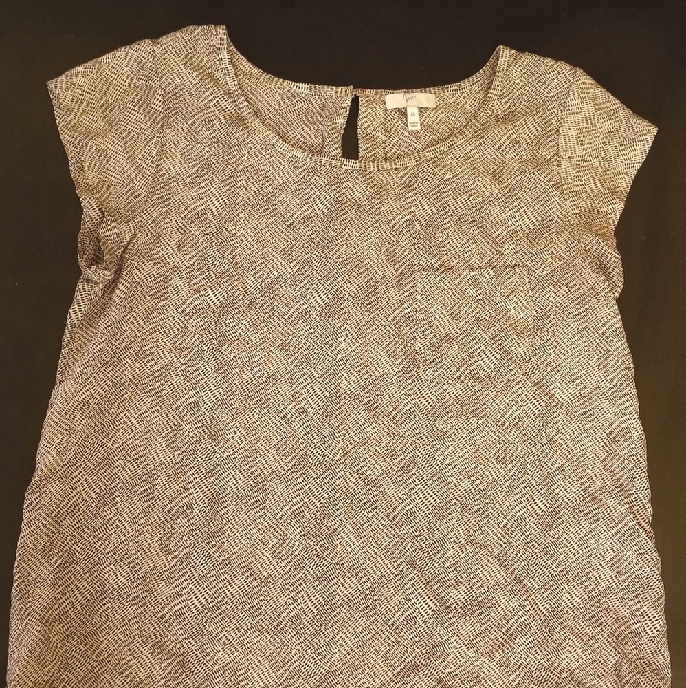 Black and White Cap Sleeve Blouse